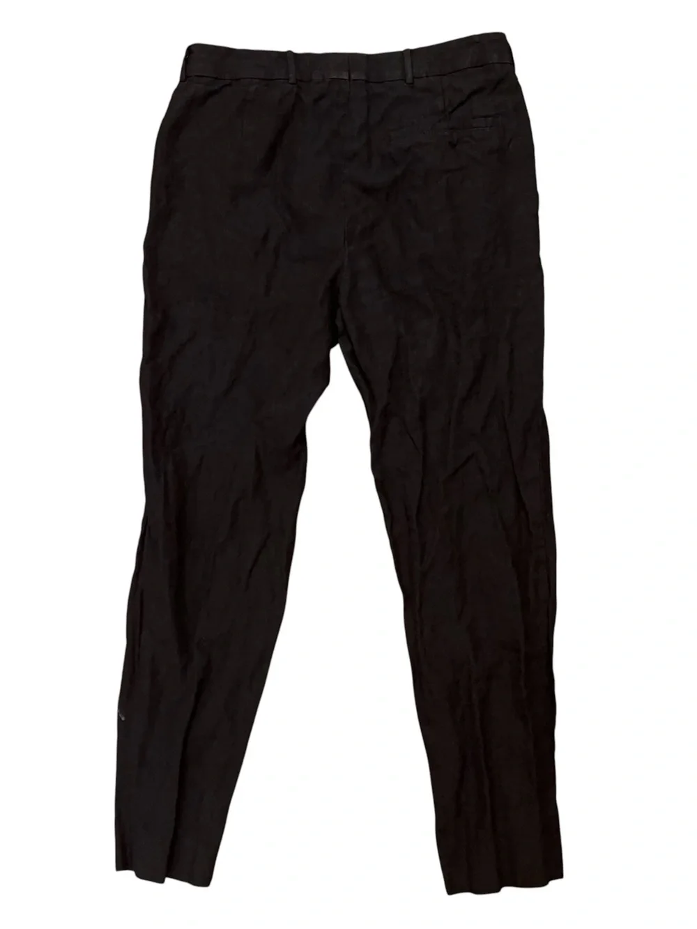 COS Pants Mens Size 30 Flat Front Dress Formal Regular Fit 100% Linen Knit Black